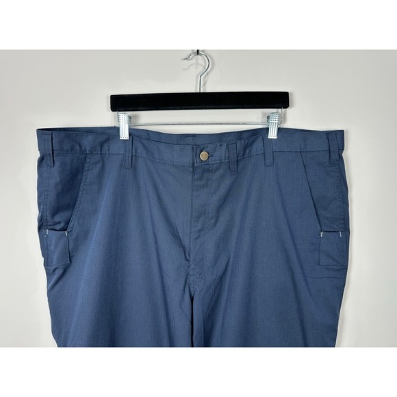 Carhartt Mens Relaxed Fit Work Pants Navy Blue Size 46x32 Cargo Style - Picture 2 of 12